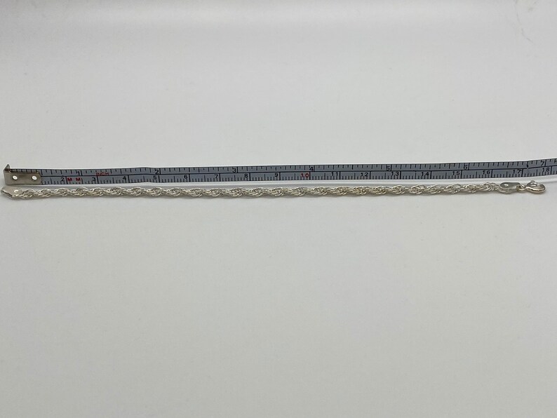 Sterling Silver French Braided Bracelet 7\u201d