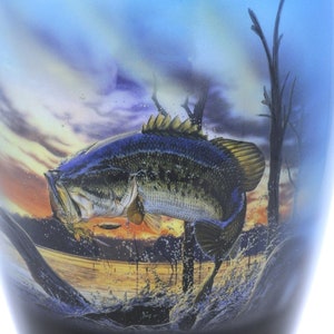 Fisherman's urn Bass fisherman ash urn Fishing Themed Cremation Urn image 2