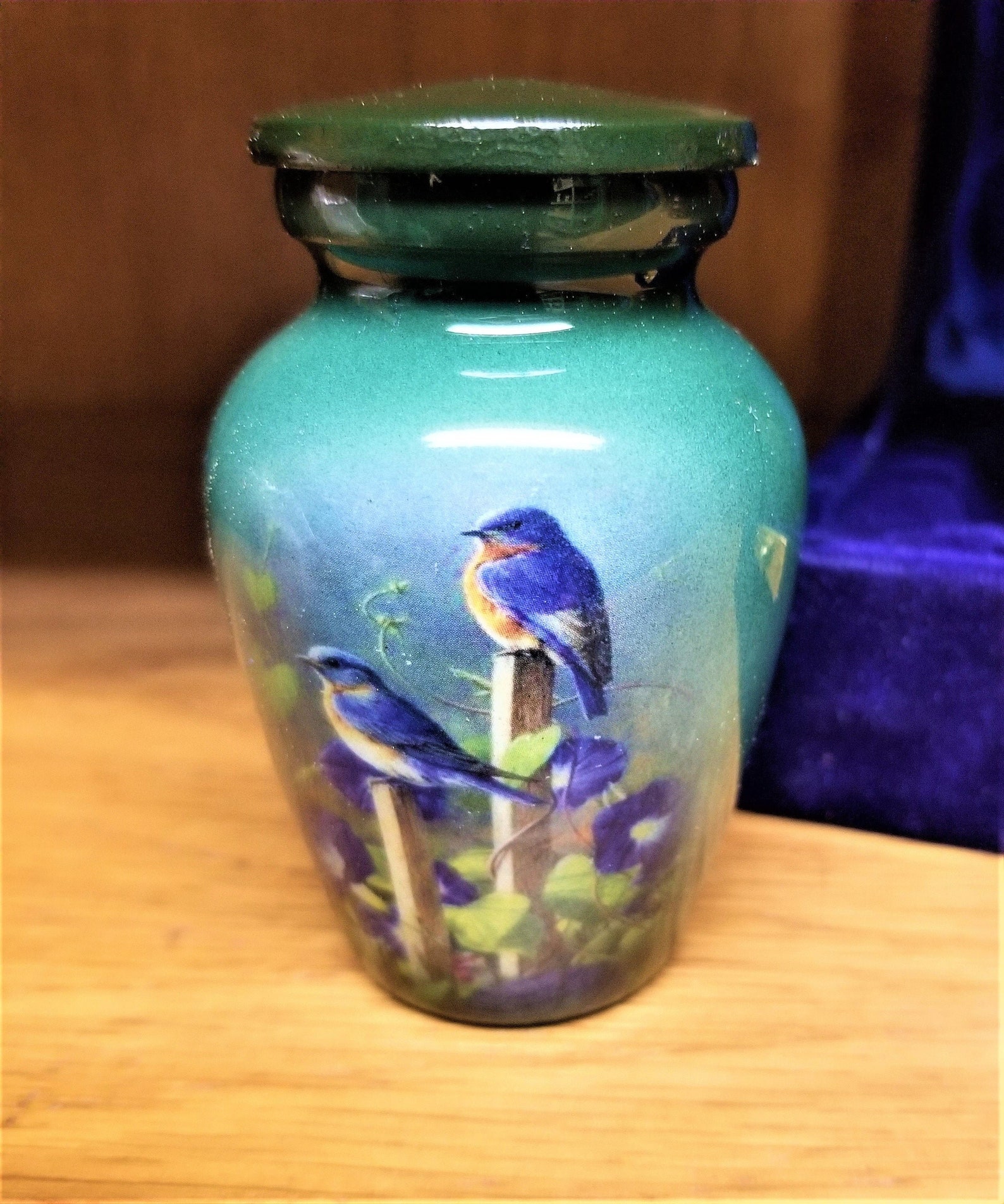 Blue Birds ash Urn Beautiful cremation urn for bird lovers Etsy