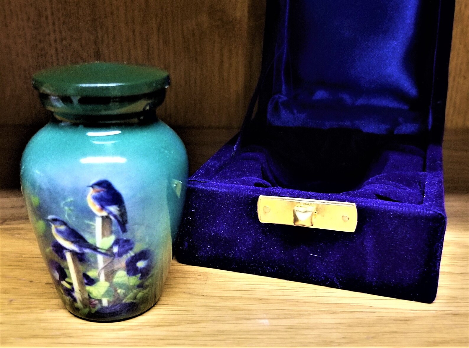 Blue Birds ash Urn Beautiful cremation urn for bird lovers Etsy