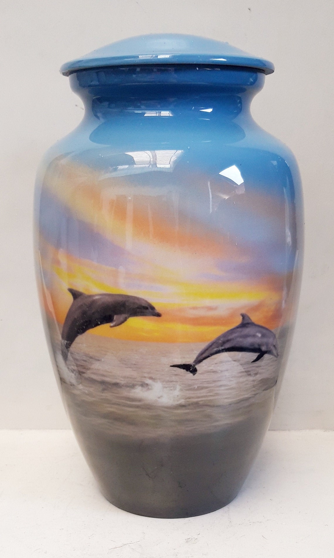 Adult Cremation Urn playful Dolphins Themed Etsy