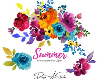 Download Watercolor Flowers Etsy