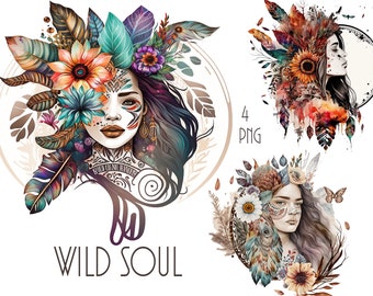 Wild Soul Clipart, Boho Sublimation Png, Wild Soul Png, Wild Soul Sublimation Download, Boho PNG