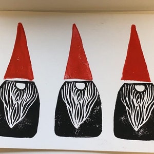 Holiday Hand printed linocut cards