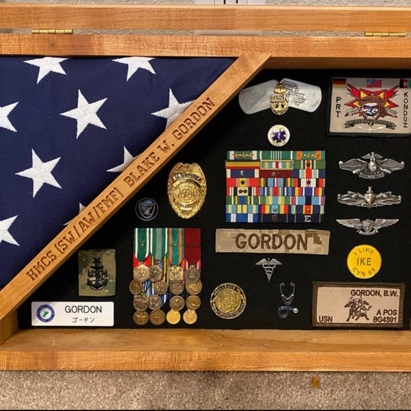 3' X 5' Memorial Flag Display Case (Cerimonial)