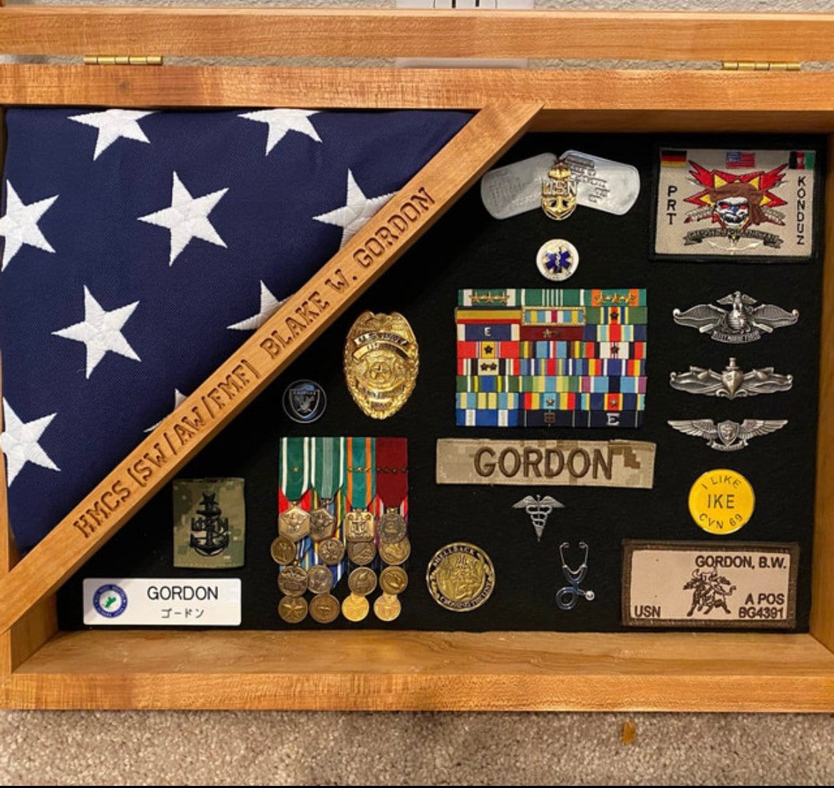 11+ Navy Chief Shadow Box