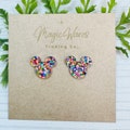 Confetti Glitter Mouse Stud Earrings: Laser Cut Acrylic
