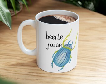 Coffee Mug | Gift, Coffee Cup, Coffee Mug, Unique Mug, Tea Mug, Gift Mug, Bug Mug, Home & Living, Watercolor Print, Drinkware, Sarcastic Mug