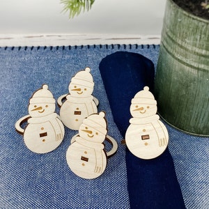 Snowman Napkin Ring | Winter Napkin Rings | Snowman | Christmas Napkin Rings | Christmas Table Decor | Winter Table Decor