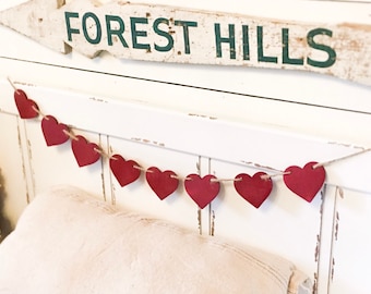 Heart Banner | Valentines Day Banner | Rustic Valentines | Photo Prop