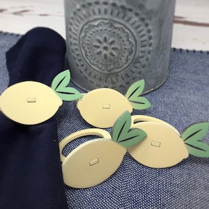 Lemon Napkin Rings|Summer Napkin Rings|Main Squeeze Napkin Ring|Farmhouse Fresh|Farmhouse Lemons|Free Shipping