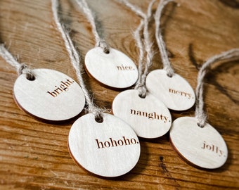 Engraved Christmas Gift Tags | Set of Christmas Tags | Engraved Gift Tags | Farmhouse Christmas Tags | Gift Tags