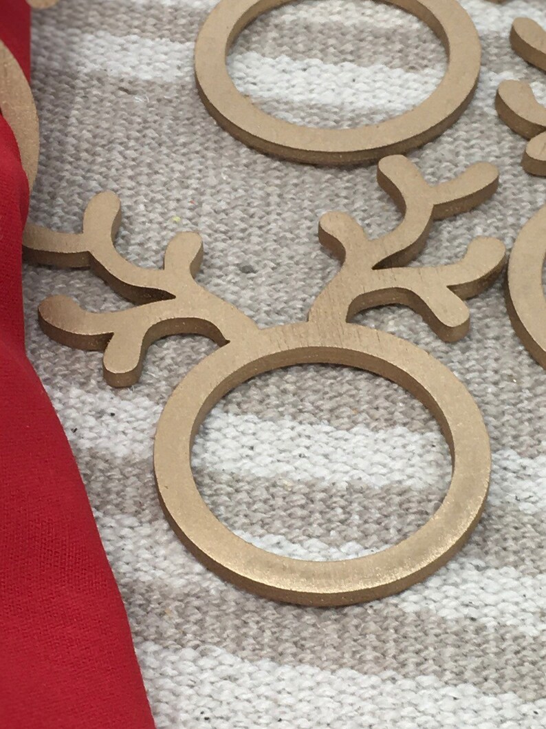 Antler Napkin Ring Reindeer Napkin Rings Antlers Etsy