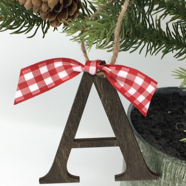 Initial Ornament | Initial Stocking Tag | Rustic Initial Ornament |Rustic Christmas | Farmhouse Christmas | Christmas | Rustic Christmas