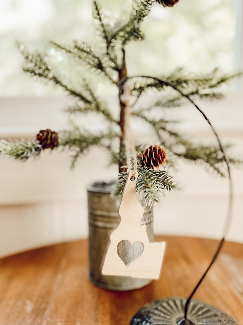 Idaho State Heart Ornament State Ornament Wooden State Ornament State Heart Ornament Idaho Home Ornament image 3