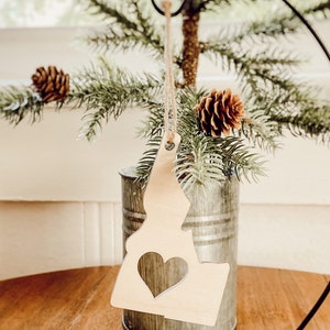 Idaho State Heart Ornament State Ornament Wooden State Ornament State Heart Ornament Idaho Home Ornament image 1