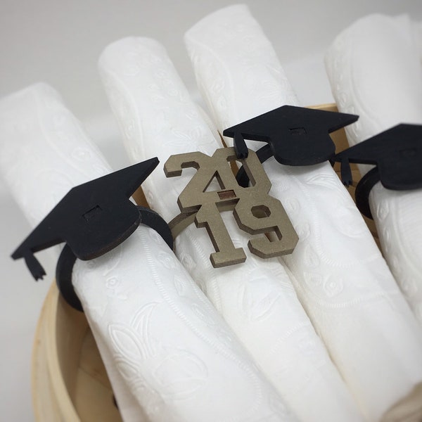 Graduation Cap | Napkin Rings | 2024 Napkin Rings | Graduation Napkin Rings | 2024 | Graduation | Celebrate | Grad Party