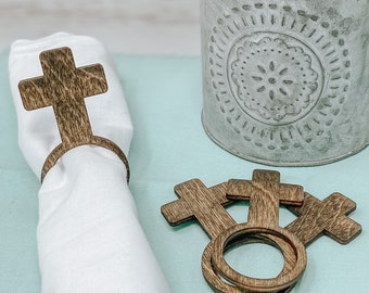 Cross Napkin Rings | Easter Napkin Rings | Baptism Napkin Rings | Christening Napkin Rings