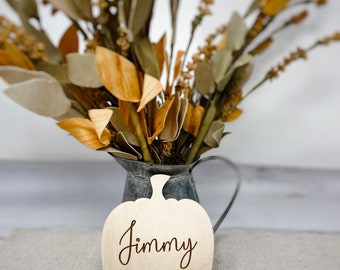 Pumpkin Place Cards | Thanksgiving Place Cards | Fall Place Cards