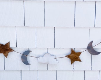 Cloud Moon Star Banner | Nursery Banner | Cloud Banner| Nursery Decor | Neutral Nursery | Photo Prop