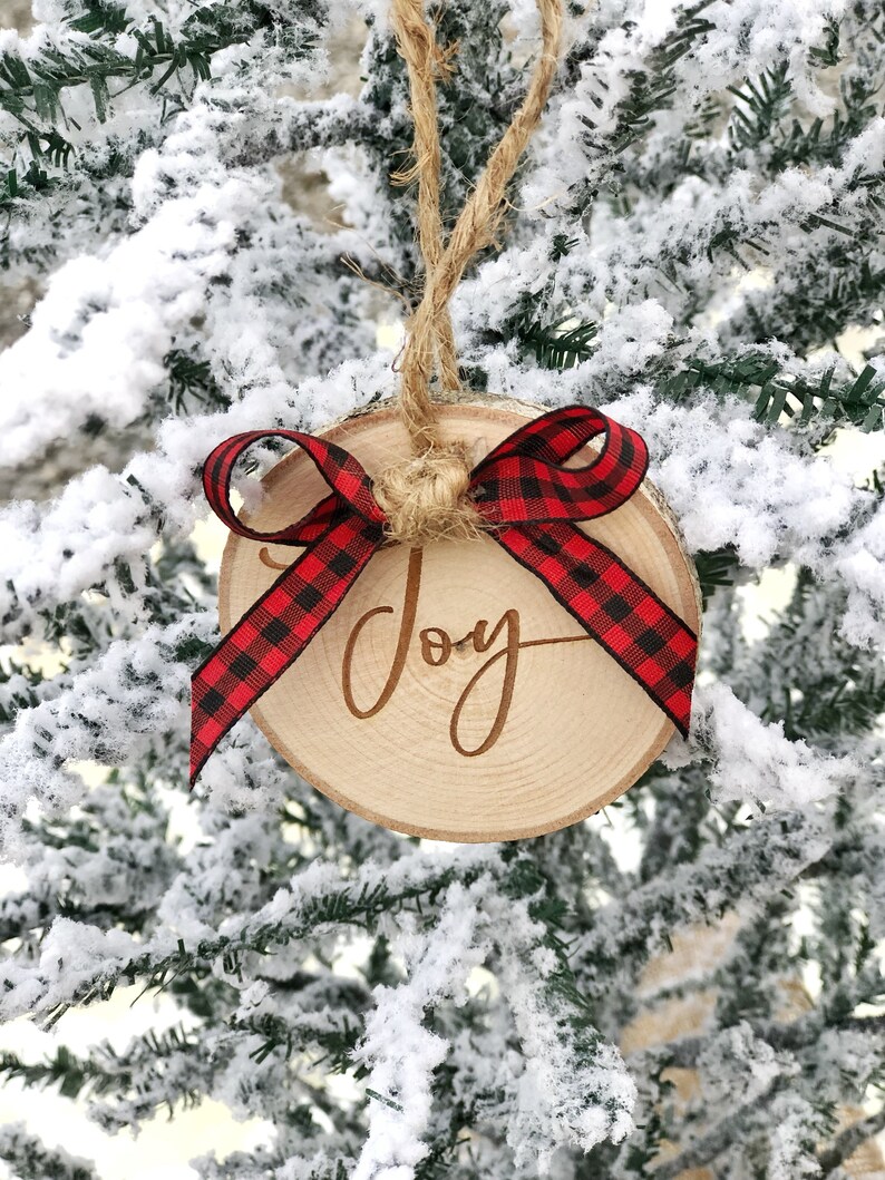 Rustic Wood Ornaments Rustic Christmas Wood Chip Ornaments Etsy