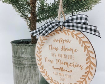 New Home Ornament | Our New Home Wood Ornament | Our New Home | Farmhouse New Home Ornament | Wood Ornament