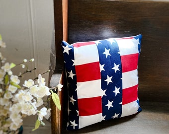 Star & Stripe Pillow Cover | Couverture d’oreiller d'| Les vacances d| Couverture patriotique d’oreiller | Décor côtier | 4 juillet | Décor de ferme