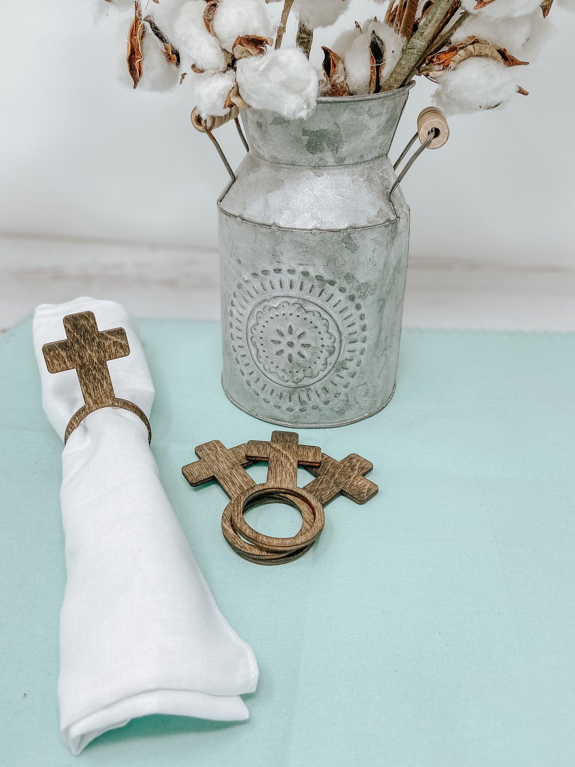 Cross Napkin Rings Easter Napkin Rings Baptism Napkin Etsy