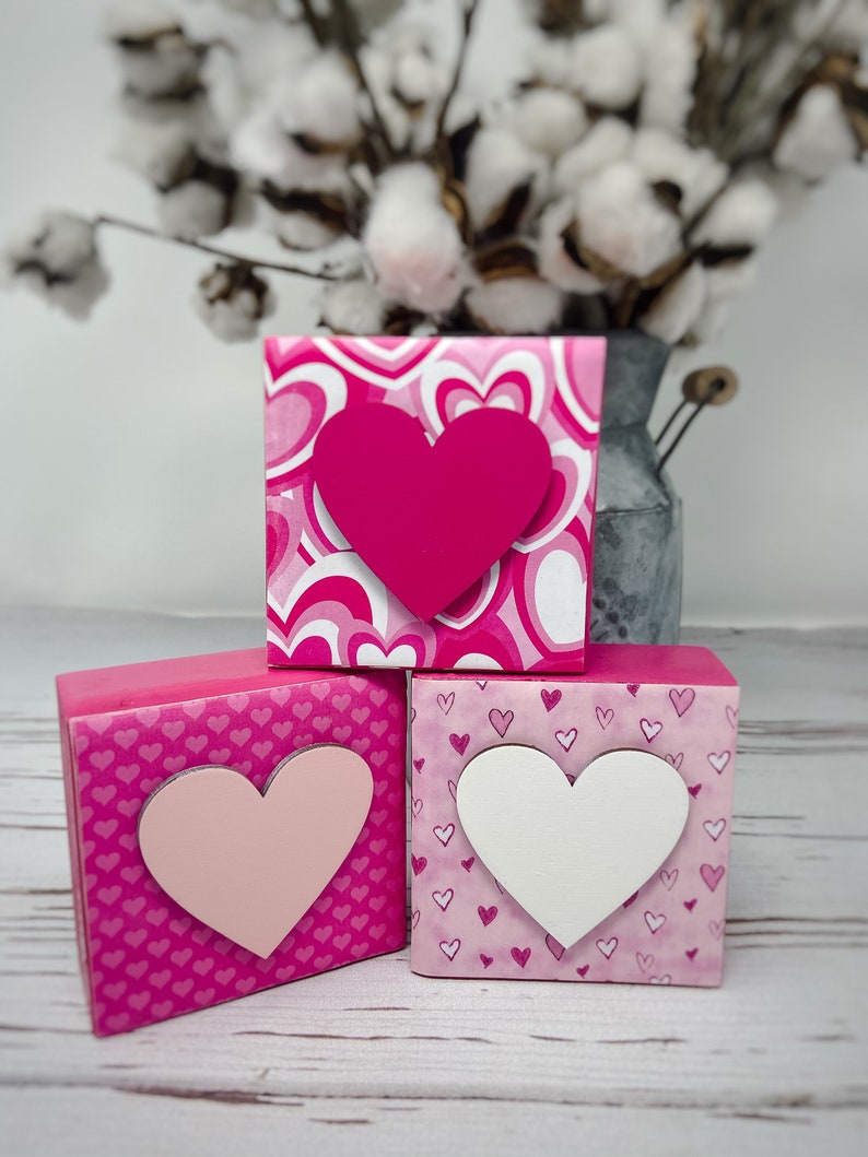 Download Heart Trio Valentines Shelf Decor Hearts Valentines Day | Etsy