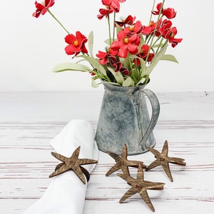 Starfish Napkin Rings | Coastal Napkin Ring | Nautical Napkin Ring | Beach Wedding | Summer Napkin Ring | Beach Napkins Ring | Free Shipping