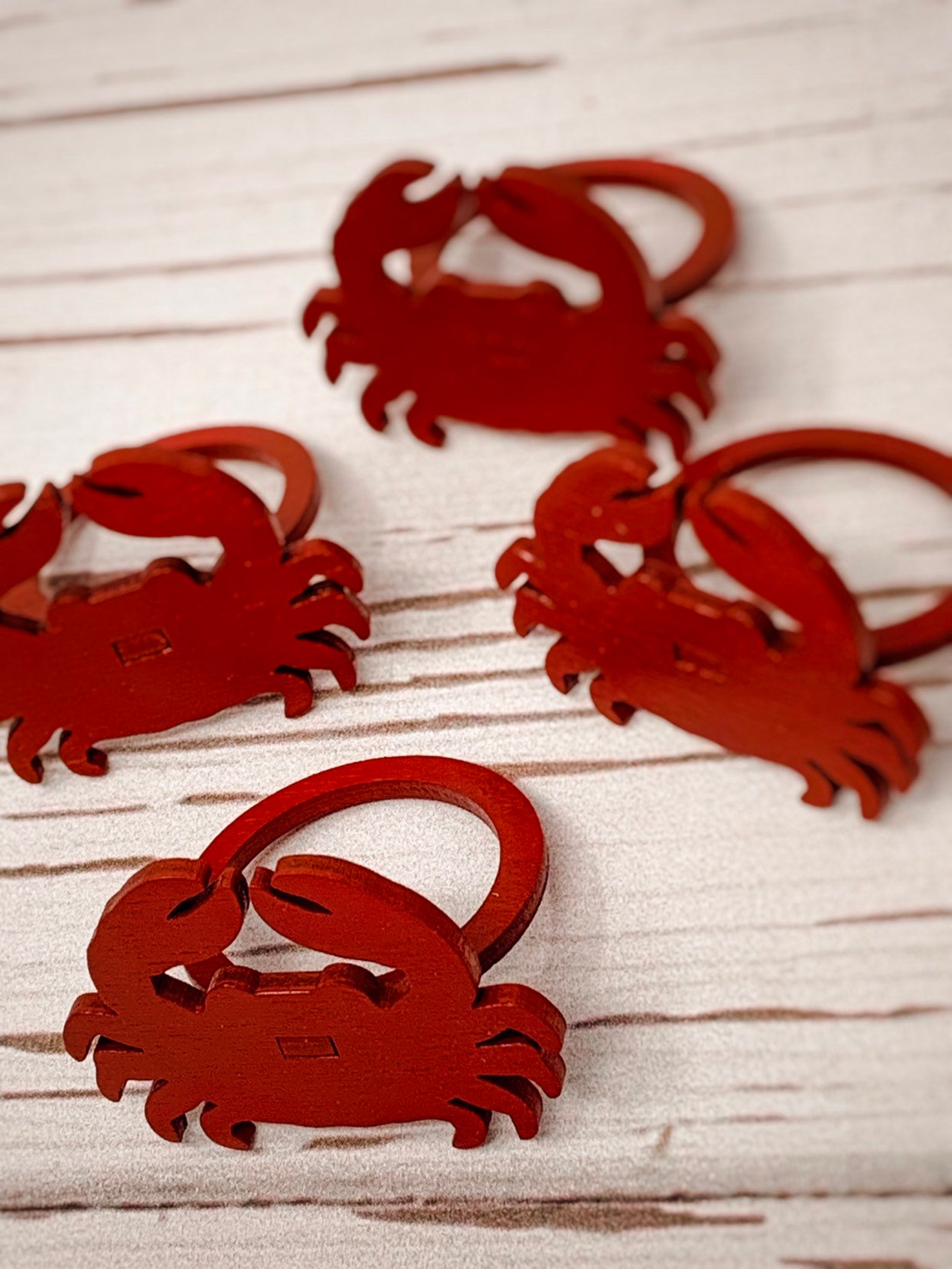 Crab Napkin Rings Coastal Napkin Rings Nautical Napkin Etsy