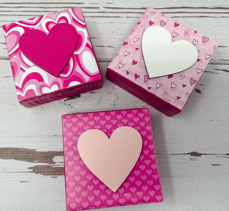 Download Heart Trio Valentines Shelf Decor Hearts Valentines Day | Etsy