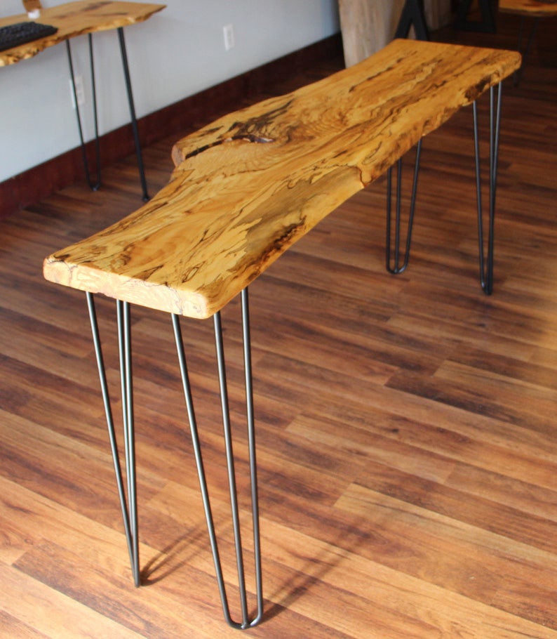 SOLD Live Edge Spalted Yellow Birch Console Table With Etsy