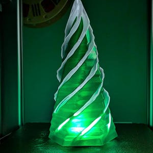 STL file for Light up Christmas tree decoration helix fidget toy