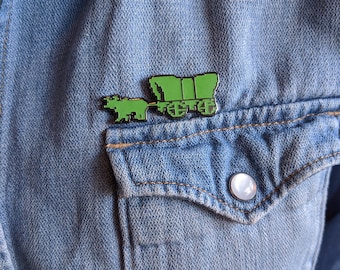 Oregon Trail Enamel Pin - GLOW in THE DARK