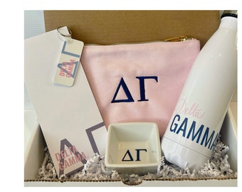 Delta Gamma Sorority Gift Set Bid Day Basket Sorority Gift Bundle Initiation Gift Delta Gamma Gifts Free Shipping Etsy