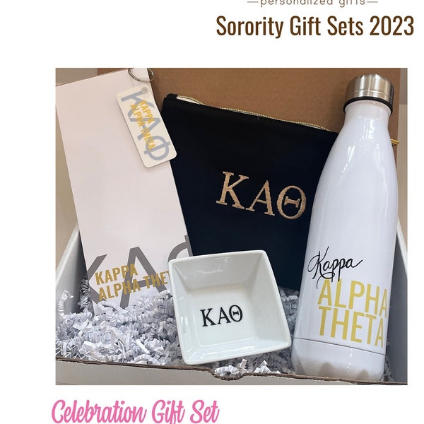Kappa Alpha Theta Sorority Gift Set 2023 - Bid Day Basket - Sorority Gift Bundle - Initiation Gift - Kappa Alpha Theta- Free Shipping