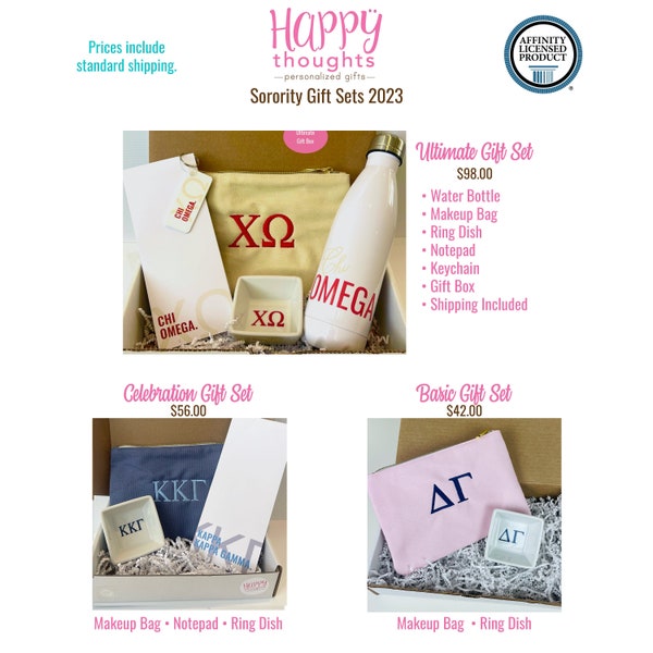 Chi Omega Sorority Gift Set 2023 - Bid Day Basket - Sorority Gift Bundle - Initiation Gift - Chi Omega - Free Shipping