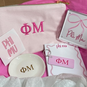 Phi Mu Sisterhood Sorority Gift Set 2025 - Bid Day Basket