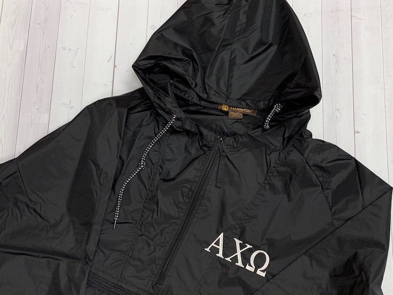 Sorority Rain Jacket Greek Windbreaker Etsy