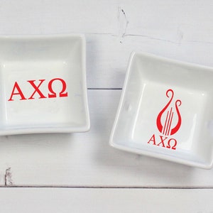Alpha Chi Omega Sorority Ring Dish - Pin Dish - Jewelry Dish