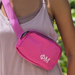 Phi Mu Sorority Belt Bag - Fanny Pack - Waist Bag