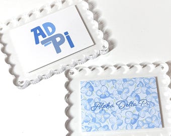 Alpha Delta Pi Acrylic Scallop Frame - Sorority and Dorm Decor