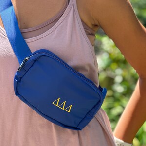 Delta Delta Delta Sorority Belt Bag - Fanny Pack - Waist Bag - Tri Delta
