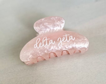Delta Zeta Sorority Hair Clip - Hair Claw