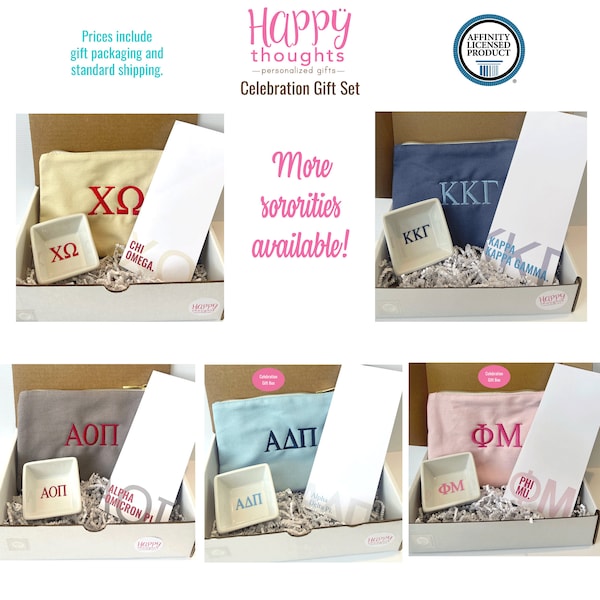 Sorority Celebration Gift Set 2023 - Bid Day Basket - Sorority Gift Bundle - Initiation Gift - Free Shipping