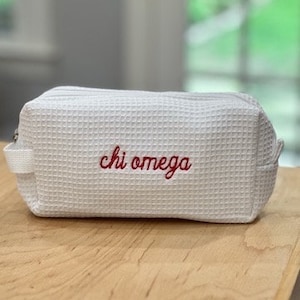 Chi Omega Makeup Bag - Cosmetic Bag - Pi Phi Gift