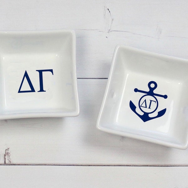 Delta Gamma Sorority Ring Dish - Pin Dish - Jewelry Dish