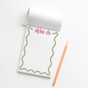 Sorority Notepad - Alpha Chi Omega