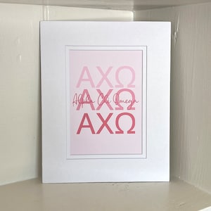 Alpha Chi Omega Sorority Print - Decor